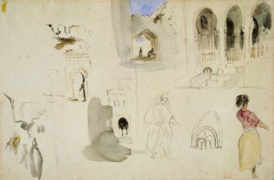 The Kasbah, Tangier by Ferdinand Victor Eugene Delacroix